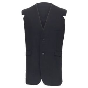 Raf Simons wool v cut armhole waistcoat
